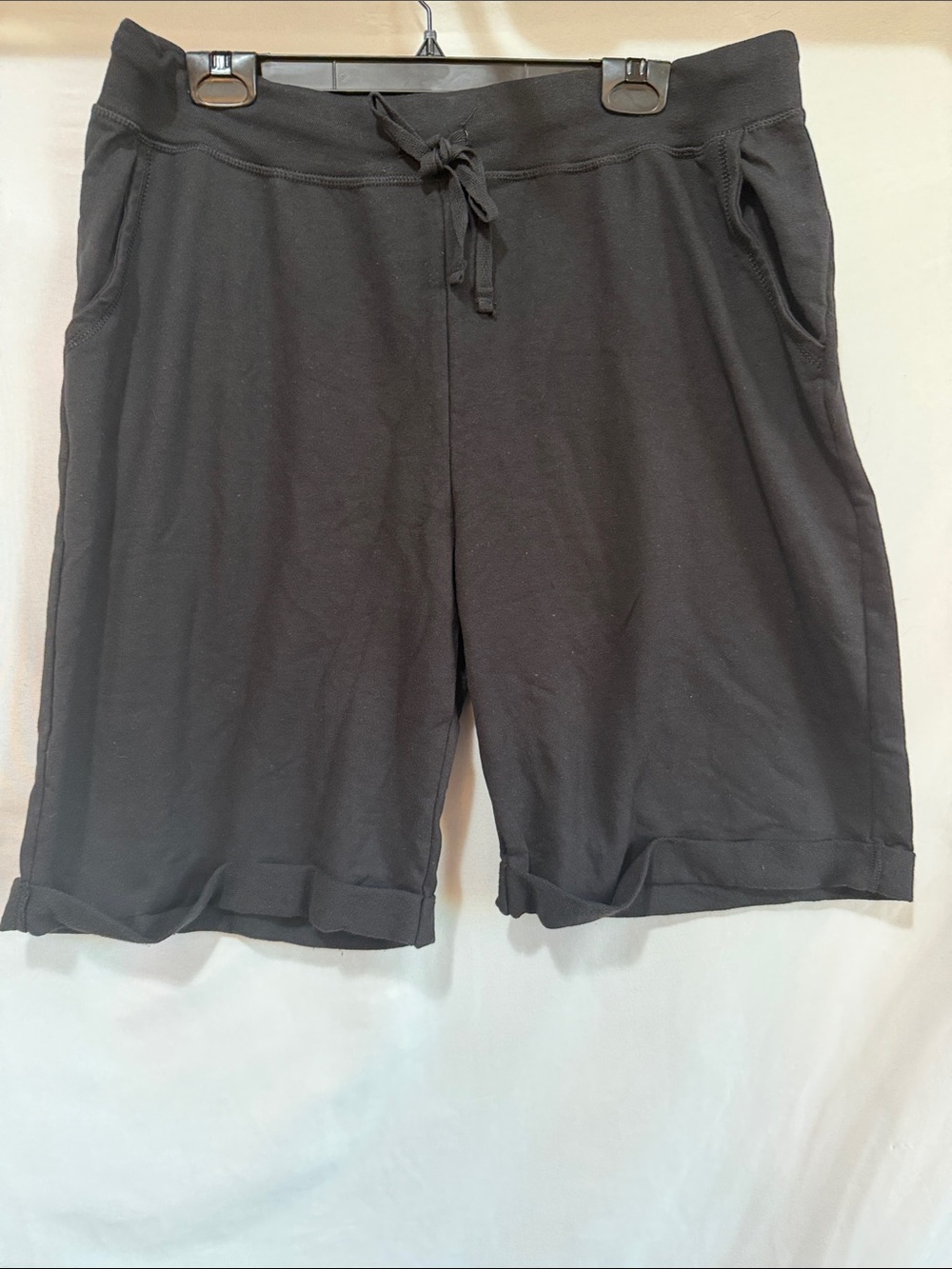 Hanes Men's Black Athletic Drawstring Shorts